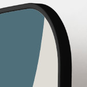 Retro Leisteengrijs Drie Cirkel Streep met Naam Pickleball Paddle (Links Detail)