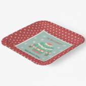 Retro Lelijke Kersttrui Feestvakantie Papieren Bordje (Gebogen)