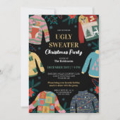 Retro  Lelijke Kersttrui Vakantie Feest Kaart (Voorkant)