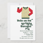 Retro Lelijke trui Kerstfeest Kaart (Voorkant)