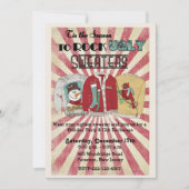 Retro lelijke trui Kerstfeest uitnodiging (Voorkant)