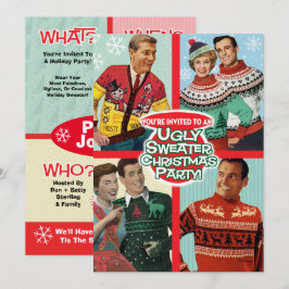 Retro Lelijke trui Kerstfeest uitnodigingen