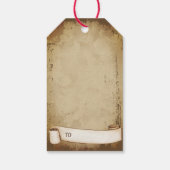 Retro lelijke trui Vrolijk Kerstfeest Cadeaulabel (Achterkant)