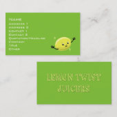 Retro Lemon Guy Visitekaartje (Voorkant / Achterkant)