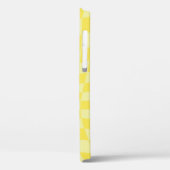 Retro Lemon Yellow Pastel Warped Checkerboard Case-Mate iPhone Case (Achterkant / Links)