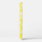 Retro Lemon Yellow Pastel Warped Checkerboard Case-Mate iPhone Case (Achterkant / Rechts)