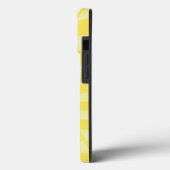 Retro Lemon Yellow Pastel Warped Checkerboard Case-Mate iPhone Case (Achterkant / Links)