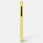 Retro Lemon Yellow Pastel Warped Checkerboard Case-Mate iPhone Case (Achterkant/links)