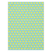 Retro Lemons Slict Patroongeel op Blauw Tafelkleed (Voorkant)