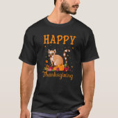 Retro Lemur Happy Thanksgiving Matching Family Paj T-shirt (Voorkant)