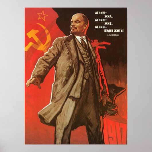 Retro Lenin Poster van de Russische revolutie (Voorkant)