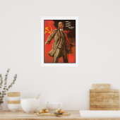 Retro Lenin Poster van de Russische revolutie (Keuken)
