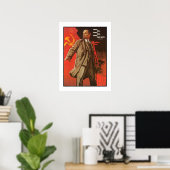 Retro Lenin Poster van de Russische revolutie (Thuiskantoor)