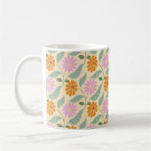 Retro lente bloemen koffiemok (Links)