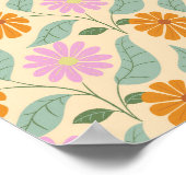 Retro lente bloemen poster (Hoek)