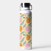 Retro lente bloemen waterfles (Achterkant)
