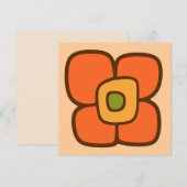 Retro Lente Bloesem Kaart (Voorkant / Achterkant)