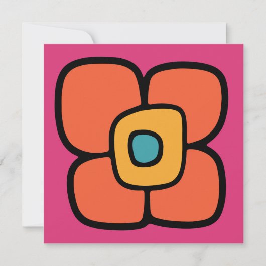 Retro Lente Bloesem Kaart (Voorkant)