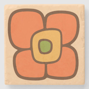 Retro Lente Bloesem Stenen Onderzetter