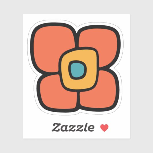 Retro Lente Bloesem Sticker (Vel)