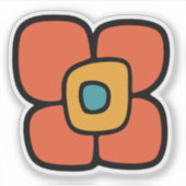 Retro Lente Bloesem Sticker (Voorkant)