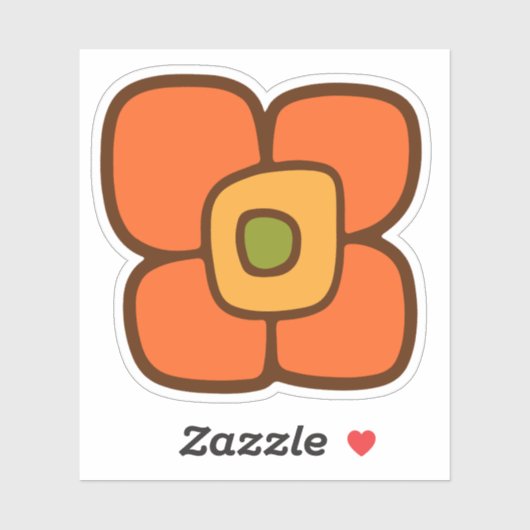 Retro Lente Bloesem Sticker (Vel)