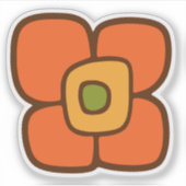 Retro Lente Bloesem Sticker (Voorkant)
