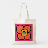 Retro Lente Bloesem Tote Bag (Achterkant)