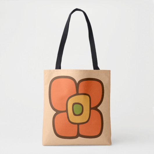 Retro Lente Bloesem Tote Bag (Voorkant)