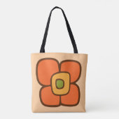 Retro Lente Bloesem Tote Bag (Achterkant)
