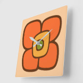 Retro Lente Bloesem Vierkante Klok (Hoek)