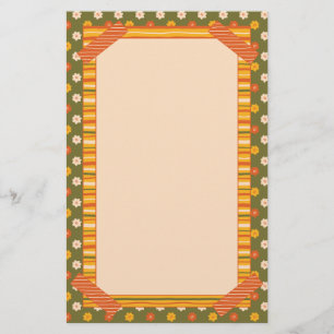 Retro Lente Hand Getekende Nep Washi Bloem Vertica Briefpapier