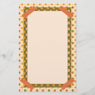Retro Lente Hand Getekende Nep Washi Bloemige Mix Briefpapier