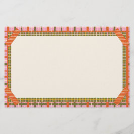 Retro Lente Hand Getekende Nep Washi Raster en Ger Briefpapier