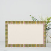 Retro lente handgetekende multikleurige rasterrand briefpapier (Staand voorkant)