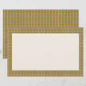 Retro lente handgetekende multikleurige rasterrand briefpapier (Voorkant / Achterkant)