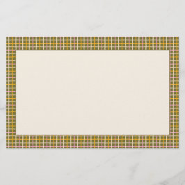 Retro lente handgetekende multikleurige rasterrand briefpapier