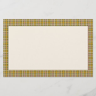 Retro lente handgetekende multikleurige rasterrand briefpapier