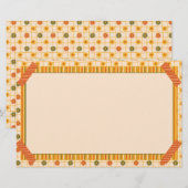 Retro Lente Handgetekende Nep Washi Bloem Streep Briefpapier (Voorkant / Achterkant)