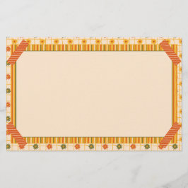 Retro Lente Handgetekende Nep Washi Bloem Streep Briefpapier