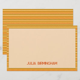 Retro Lente Handgetekende Zonne Striped  Briefpapier