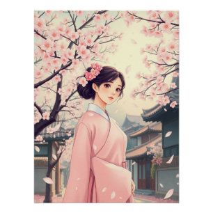 Retro lente in het Koreaans Perfect Poster