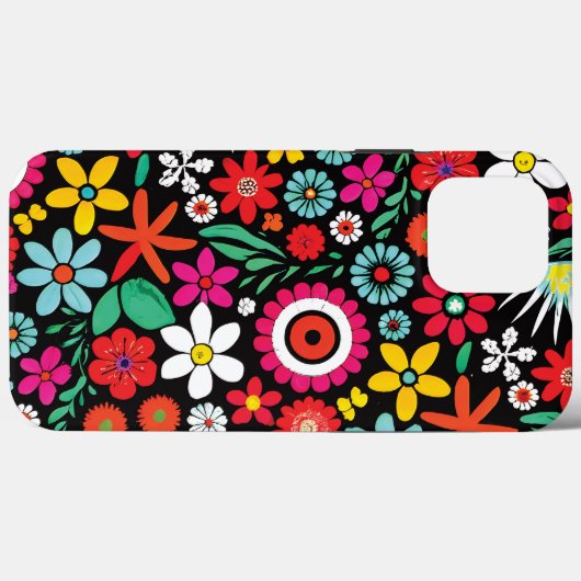Retro lente wildflower patroon Case-Mate iPhone case (Achterkant (horizontaal))
