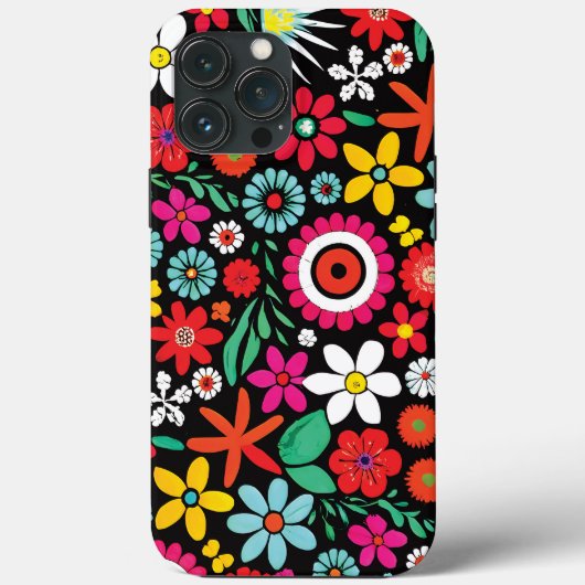 Retro lente wildflower patroon Case-Mate iPhone case (Achterkant)