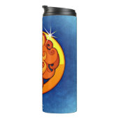 Retro Leo Astrology Thermal Tumbler Thermosbeker (Geroteerd rechts)