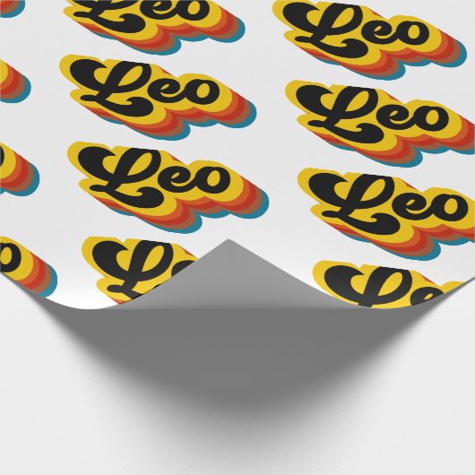 Retro Leo Cadeaupapier (Hoek)
