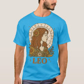 Retro Leo Zodiac Boho Floral Astrologie T-shirt (Voorkant)