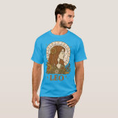 Retro Leo Zodiac Boho Floral Astrologie T-shirt (Voorkant volledig)