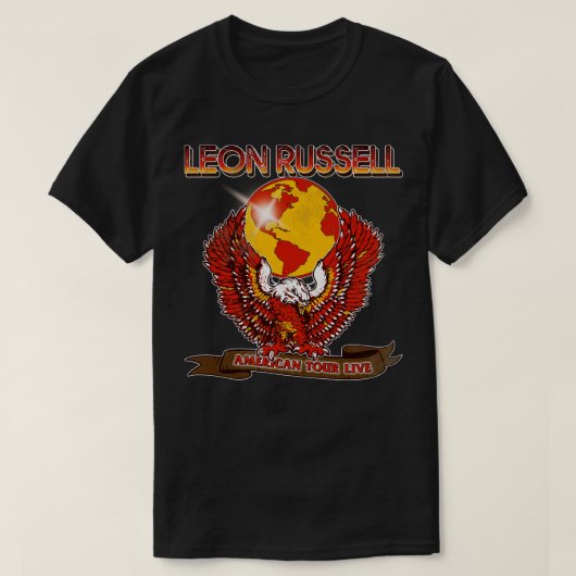 Retro Leon Russell Tour Eagle Design T-shirt (Design voorkant)