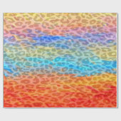 Retro-leopard-afdrukkleur Cadeaupapier (Vlak)